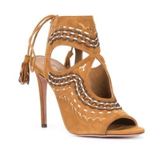 Aquazzura Folk Cutout Sandals - Picture 1 of 12